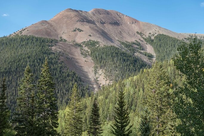 Mount Baldy is the highest peak on Philmont Scout Ranch, standing at 12,441 feet and offering breathtaking views of the surrounding Sangre de Cristo Mountains.