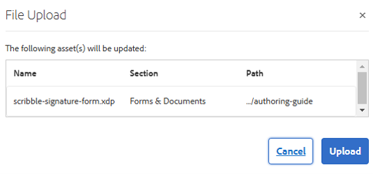 XDP Form Template File Upload