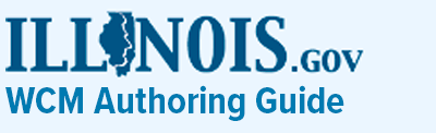 Illinois.gov WCM Author Guide